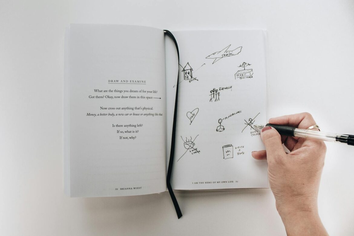 person holding a pen